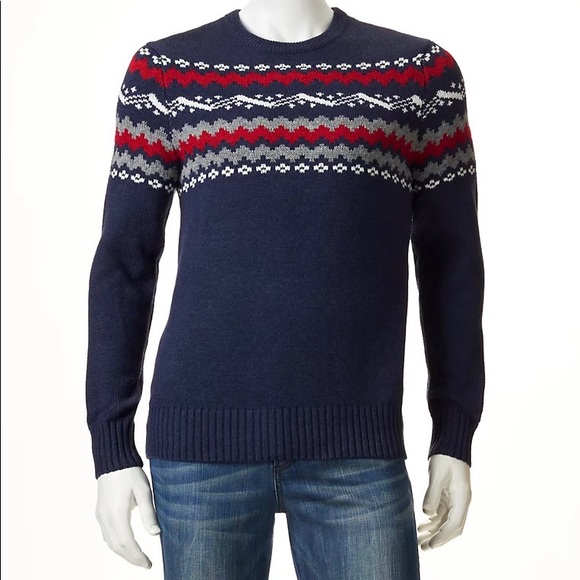 🆕 1/$20 or 2/$30 NWT Mens Fairisle Winter Sweaters - Size L - Picture 3 of 11